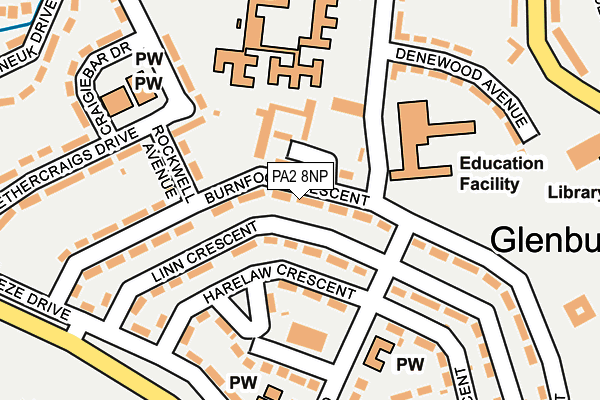 PA2 8NP map - OS OpenMap – Local (Ordnance Survey)