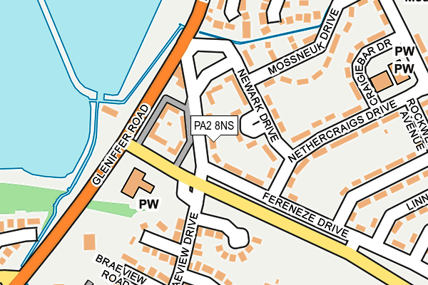 PA2 8NS map - OS OpenMap – Local (Ordnance Survey)