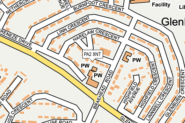 PA2 8NT map - OS OpenMap – Local (Ordnance Survey)