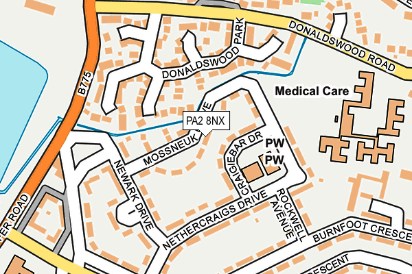 PA2 8NX map - OS OpenMap – Local (Ordnance Survey)