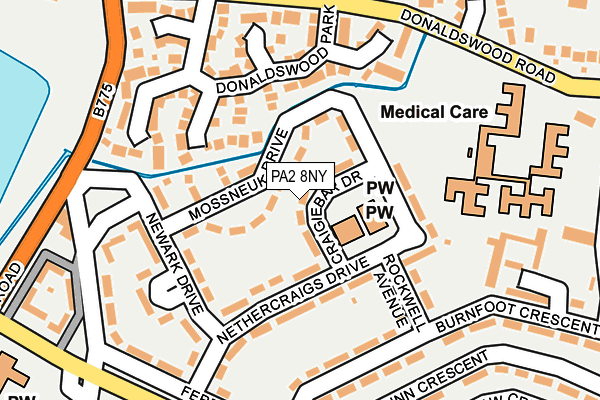 PA2 8NY map - OS OpenMap – Local (Ordnance Survey)