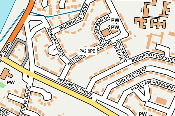 PA2 8PB map - OS OpenMap – Local (Ordnance Survey)