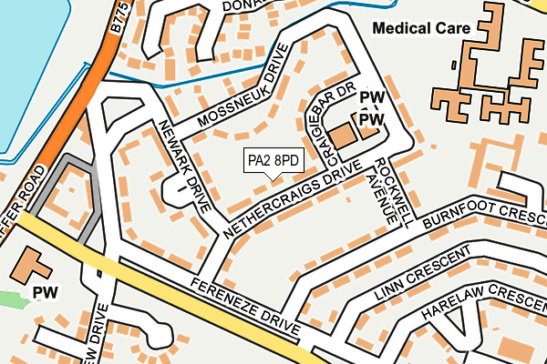 PA2 8PD map - OS OpenMap – Local (Ordnance Survey)