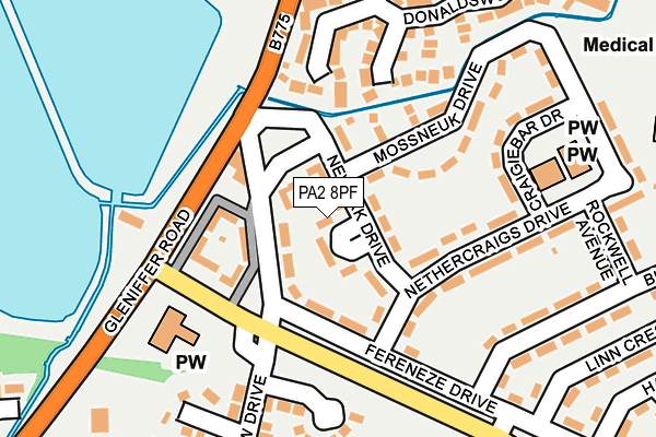 PA2 8PF map - OS OpenMap – Local (Ordnance Survey)