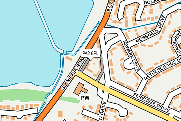 PA2 8PL map - OS OpenMap – Local (Ordnance Survey)
