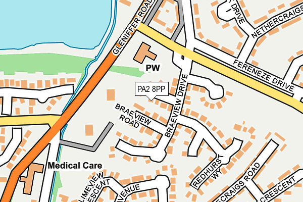PA2 8PP map - OS OpenMap – Local (Ordnance Survey)