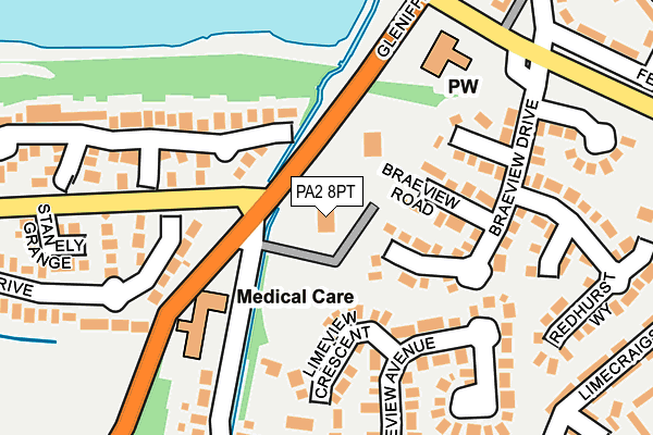 PA2 8PT map - OS OpenMap – Local (Ordnance Survey)