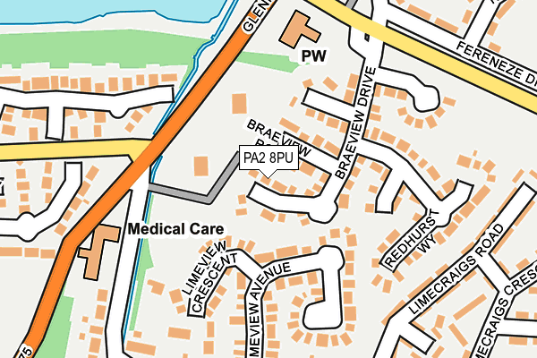 PA2 8PU map - OS OpenMap – Local (Ordnance Survey)
