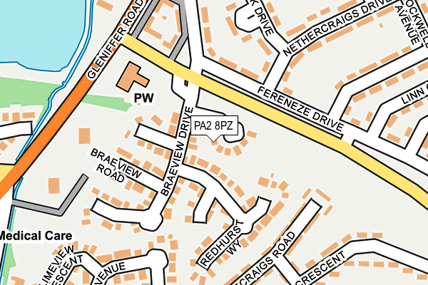 PA2 8PZ map - OS OpenMap – Local (Ordnance Survey)