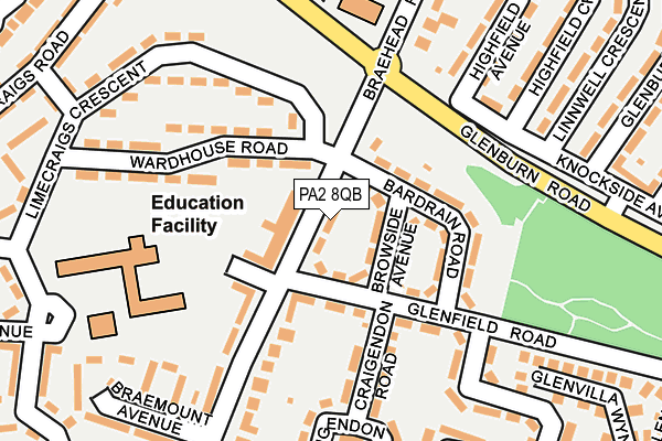PA2 8QB map - OS OpenMap – Local (Ordnance Survey)