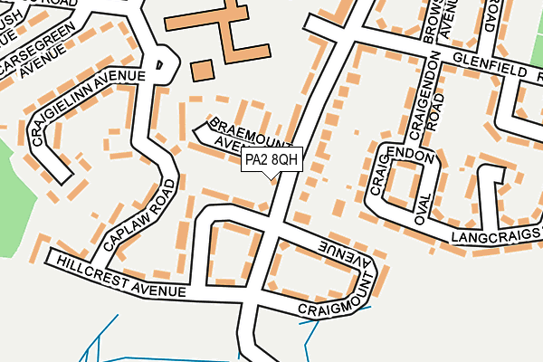 PA2 8QH map - OS OpenMap – Local (Ordnance Survey)