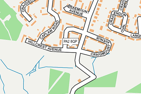 PA2 8QP map - OS OpenMap – Local (Ordnance Survey)