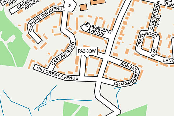 PA2 8QW map - OS OpenMap – Local (Ordnance Survey)
