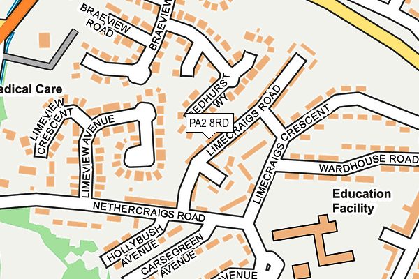 PA2 8RD map - OS OpenMap – Local (Ordnance Survey)