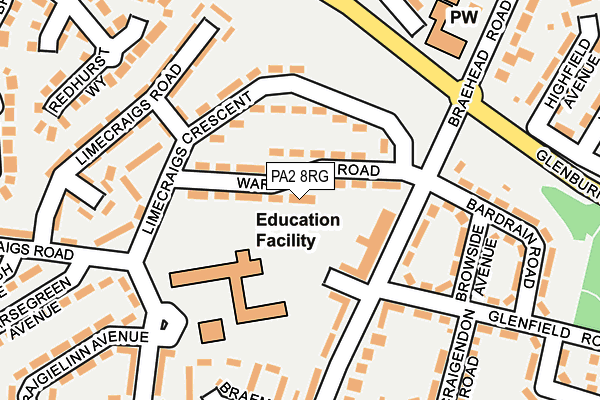 PA2 8RG map - OS OpenMap – Local (Ordnance Survey)