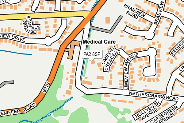 PA2 8SP map - OS OpenMap – Local (Ordnance Survey)