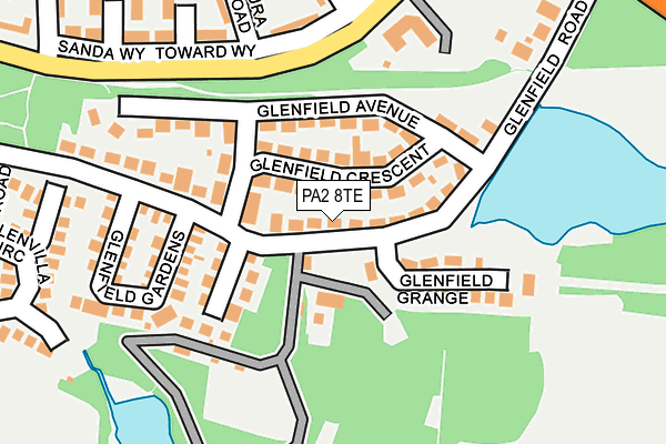 PA2 8TE map - OS OpenMap – Local (Ordnance Survey)
