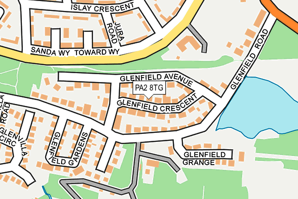 PA2 8TG map - OS OpenMap – Local (Ordnance Survey)