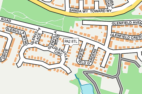 PA2 8TL map - OS OpenMap – Local (Ordnance Survey)