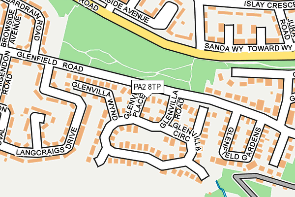 PA2 8TP map - OS OpenMap – Local (Ordnance Survey)