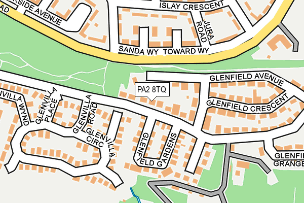 PA2 8TQ map - OS OpenMap – Local (Ordnance Survey)