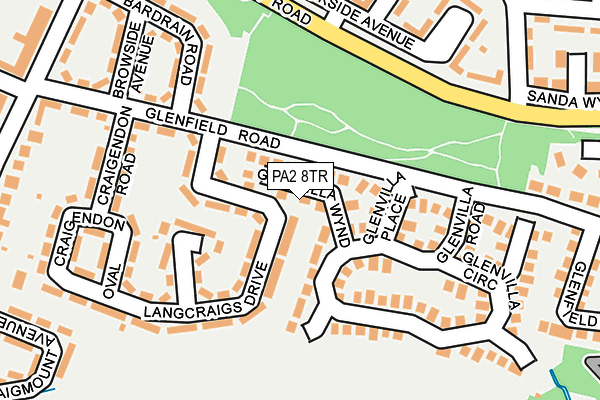 PA2 8TR map - OS OpenMap – Local (Ordnance Survey)