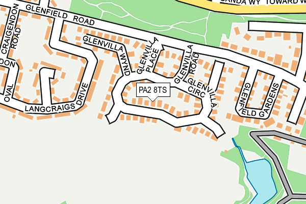 PA2 8TS map - OS OpenMap – Local (Ordnance Survey)