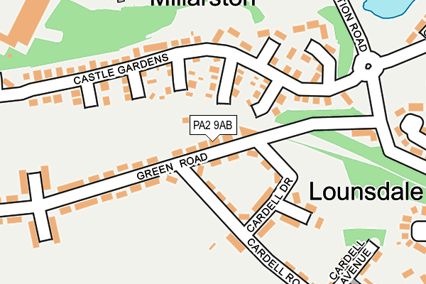 PA2 9AB map - OS OpenMap – Local (Ordnance Survey)