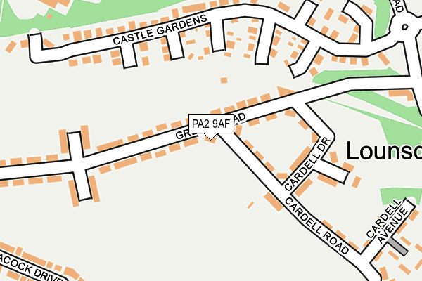 PA2 9AF map - OS OpenMap – Local (Ordnance Survey)