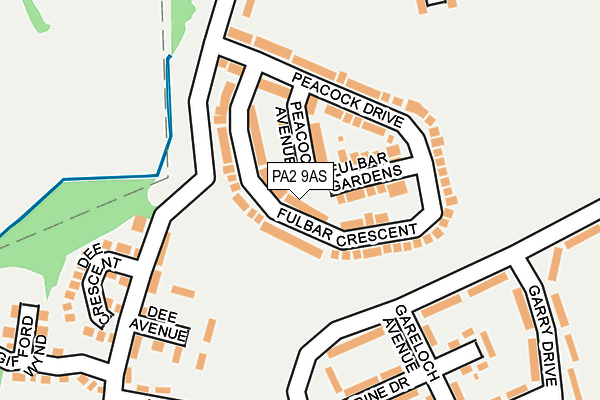 PA2 9AS map - OS OpenMap – Local (Ordnance Survey)