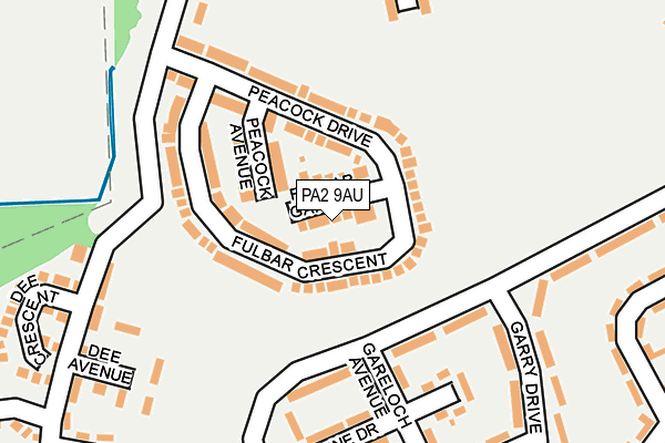 PA2 9AU map - OS OpenMap – Local (Ordnance Survey)