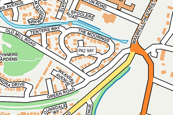 PA2 9AY map - OS OpenMap – Local (Ordnance Survey)