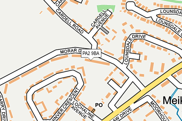 PA2 9BA map - OS OpenMap – Local (Ordnance Survey)