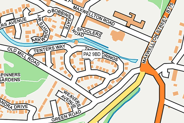 PA2 9BD map - OS OpenMap – Local (Ordnance Survey)