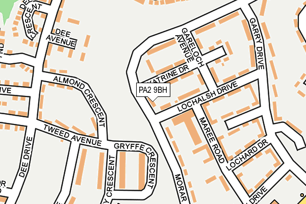 PA2 9BH map - OS OpenMap – Local (Ordnance Survey)
