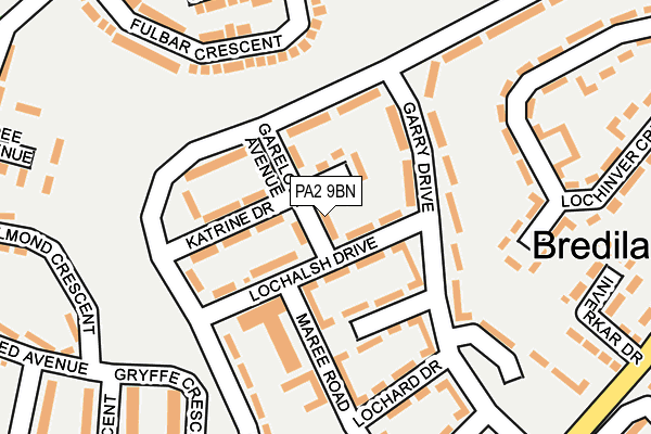 PA2 9BN map - OS OpenMap – Local (Ordnance Survey)
