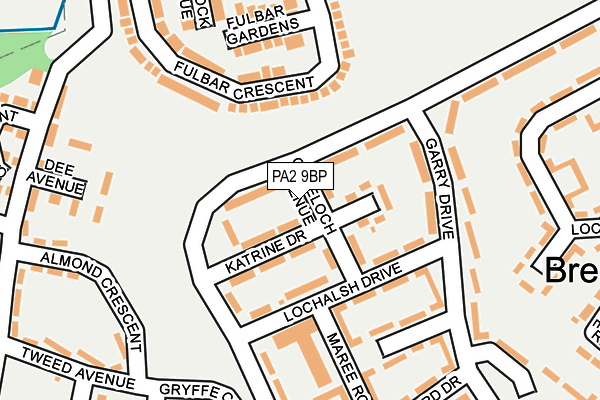 PA2 9BP map - OS OpenMap – Local (Ordnance Survey)