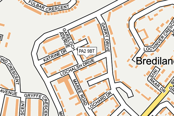 PA2 9BT map - OS OpenMap – Local (Ordnance Survey)
