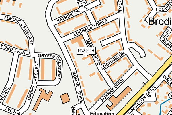 PA2 9DH map - OS OpenMap – Local (Ordnance Survey)