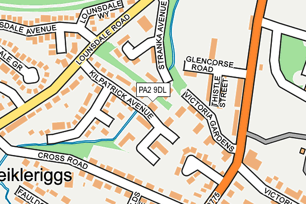 PA2 9DL map - OS OpenMap – Local (Ordnance Survey)