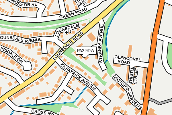 PA2 9DW map - OS OpenMap – Local (Ordnance Survey)
