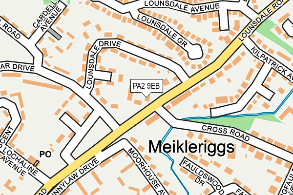 PA2 9EB map - OS OpenMap – Local (Ordnance Survey)