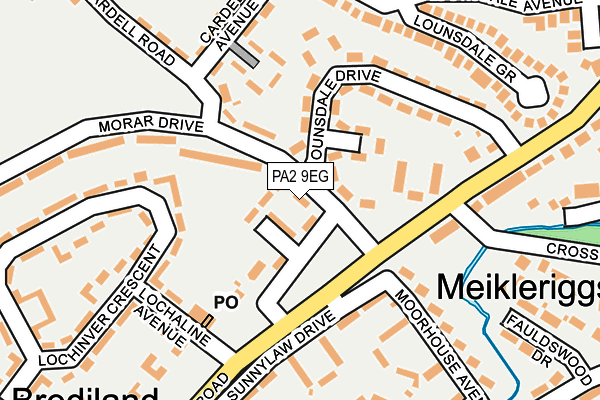 PA2 9EG map - OS OpenMap – Local (Ordnance Survey)