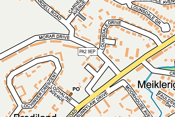 PA2 9EP map - OS OpenMap – Local (Ordnance Survey)