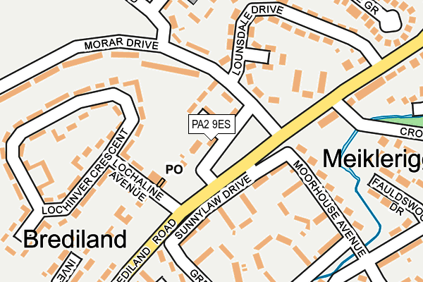 PA2 9ES map - OS OpenMap – Local (Ordnance Survey)