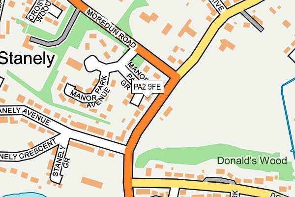 PA2 9FE map - OS OpenMap – Local (Ordnance Survey)