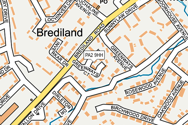 PA2 9HH map - OS OpenMap – Local (Ordnance Survey)