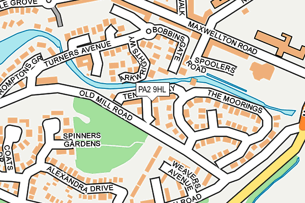 PA2 9HL map - OS OpenMap – Local (Ordnance Survey)