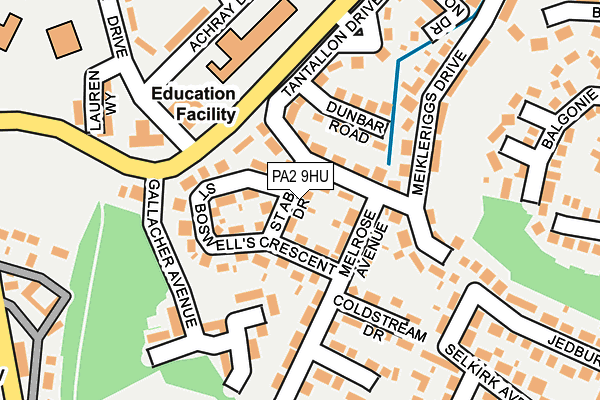 PA2 9HU map - OS OpenMap – Local (Ordnance Survey)