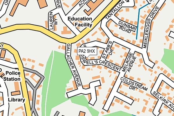 PA2 9HX map - OS OpenMap – Local (Ordnance Survey)